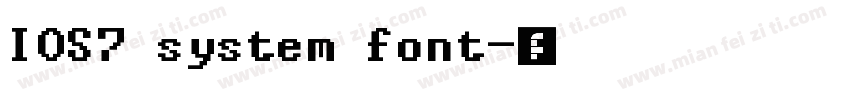 IOS7 system font字体转换
